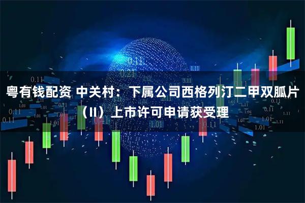 粤有钱配资 中关村：下属公司西格列汀二甲双胍片（II）上市许可申请获受理