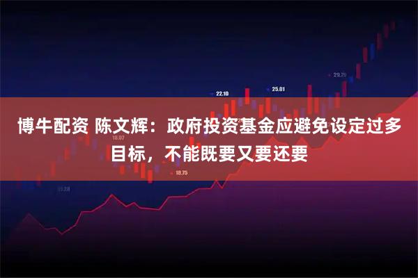 博牛配资 陈文辉：政府投资基金应避免设定过多目标，不能既要又要还要